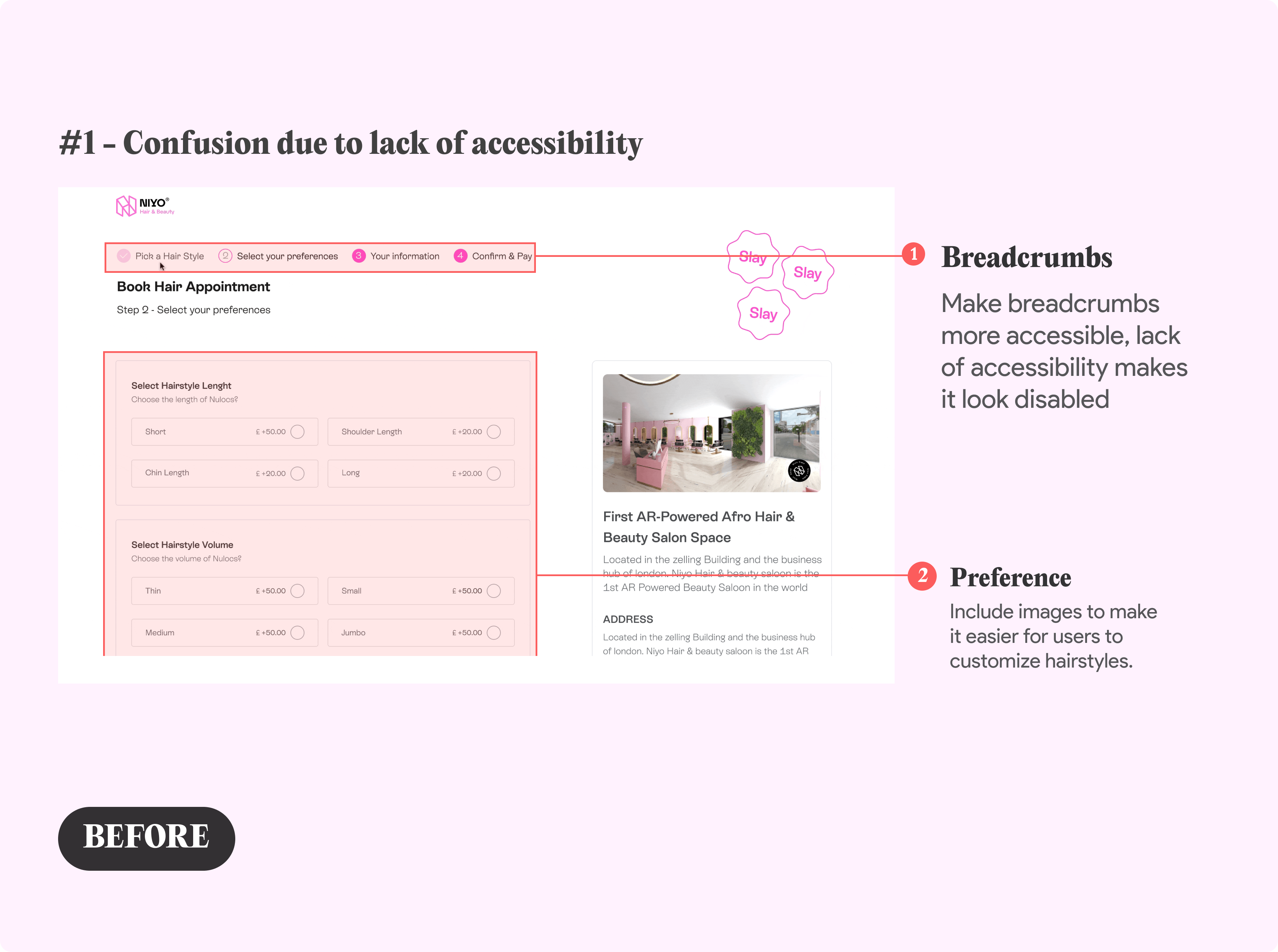 Before: Improved accessibility